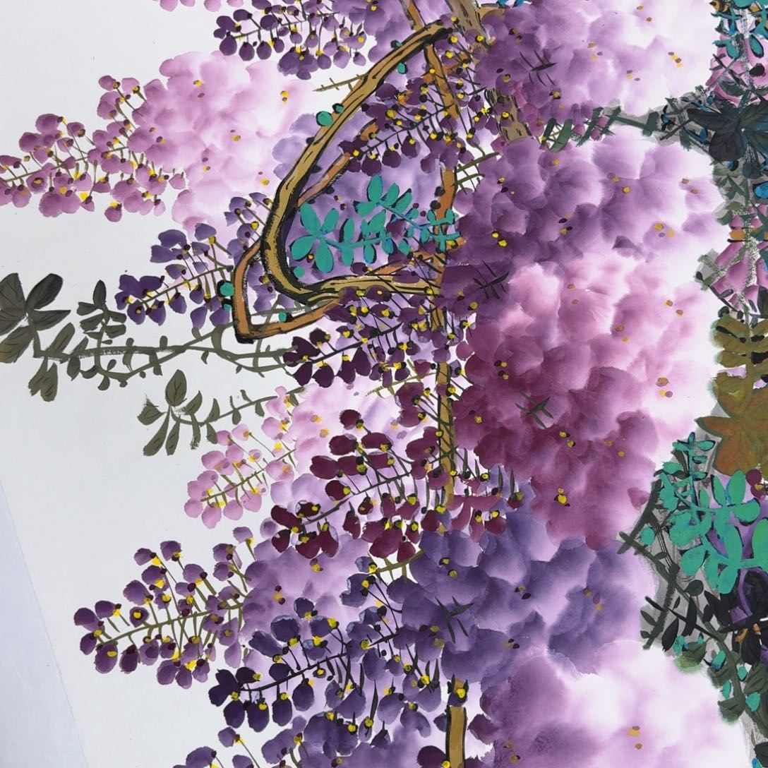 国画国画作品山水花鸟纯手绘