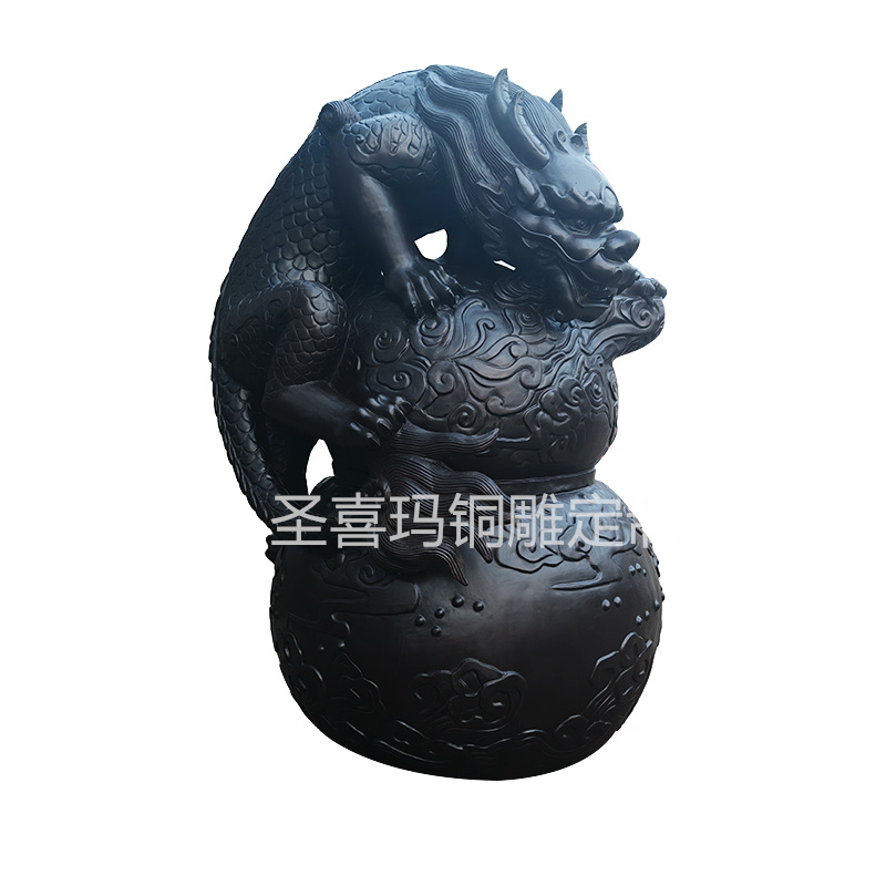 黄铜铸造吸水兽 大型青铜吸金兽 避水镇水兽蚣蝮庭院门口摆件