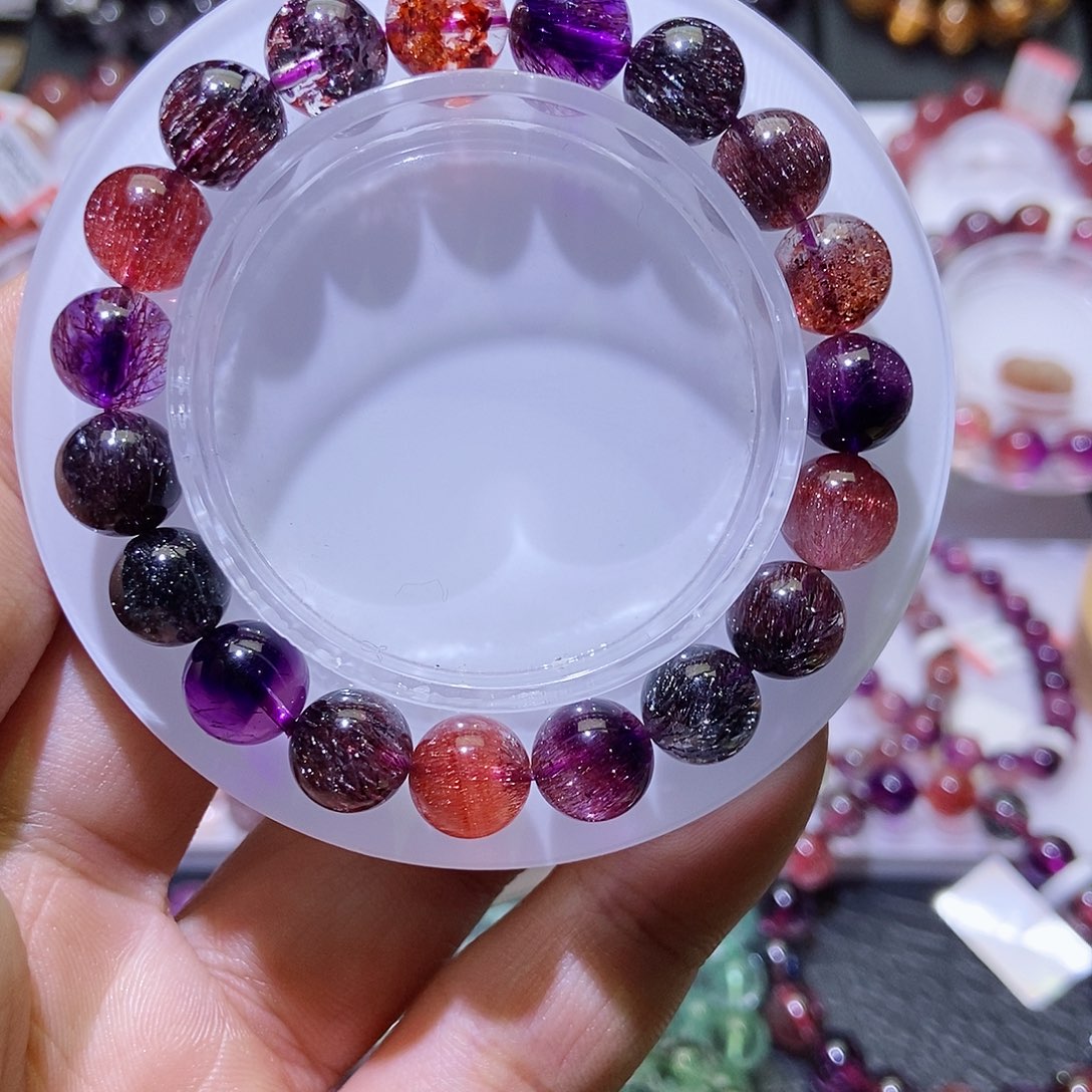 未镶嵌手链水晶黑加仑10