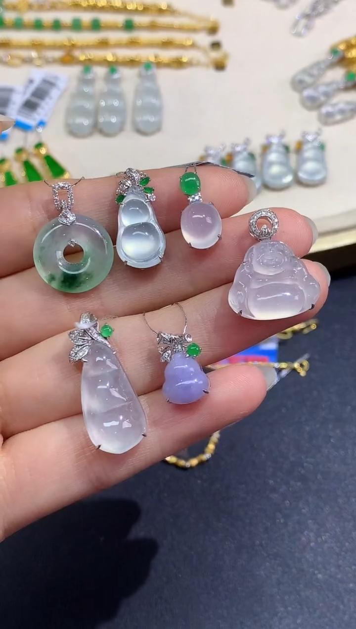 【彩虹盘】翡翠-18K金-多样性发一件-AL021|CXQ21