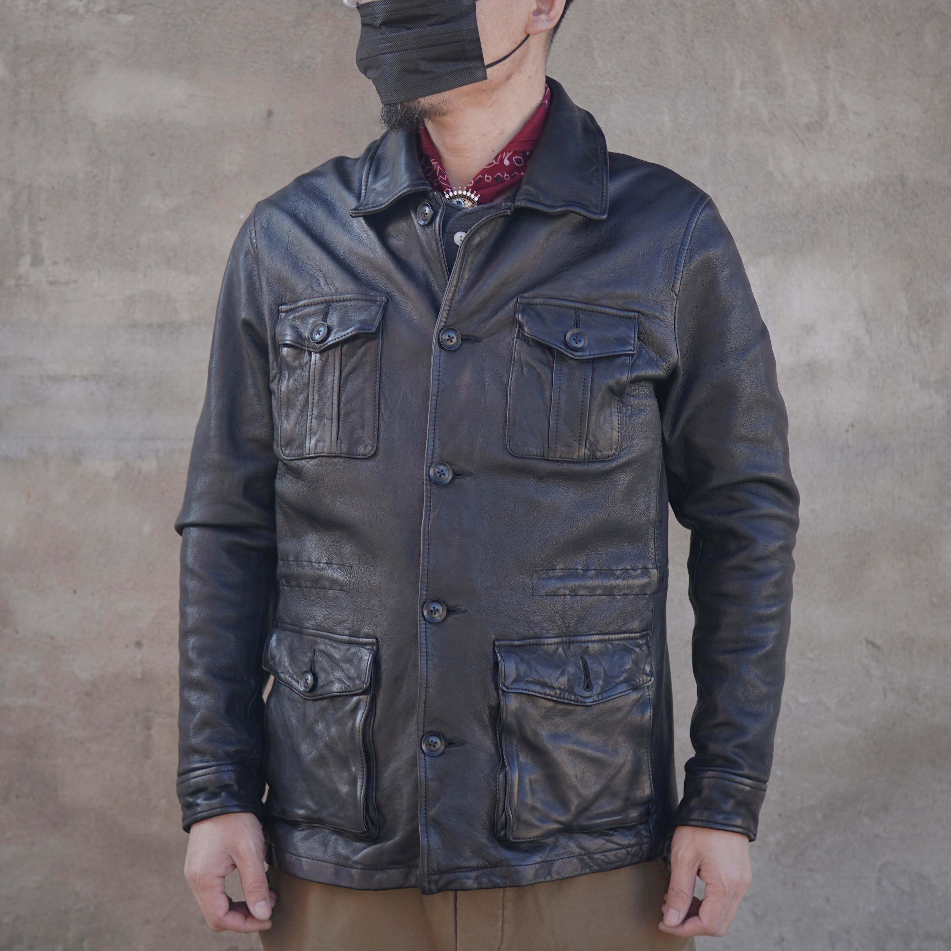 m65猎装进口羊皮春秋帅气休闲男士真皮皮衣