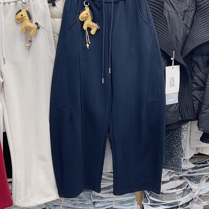 8808孤品蓝色弯刀裤