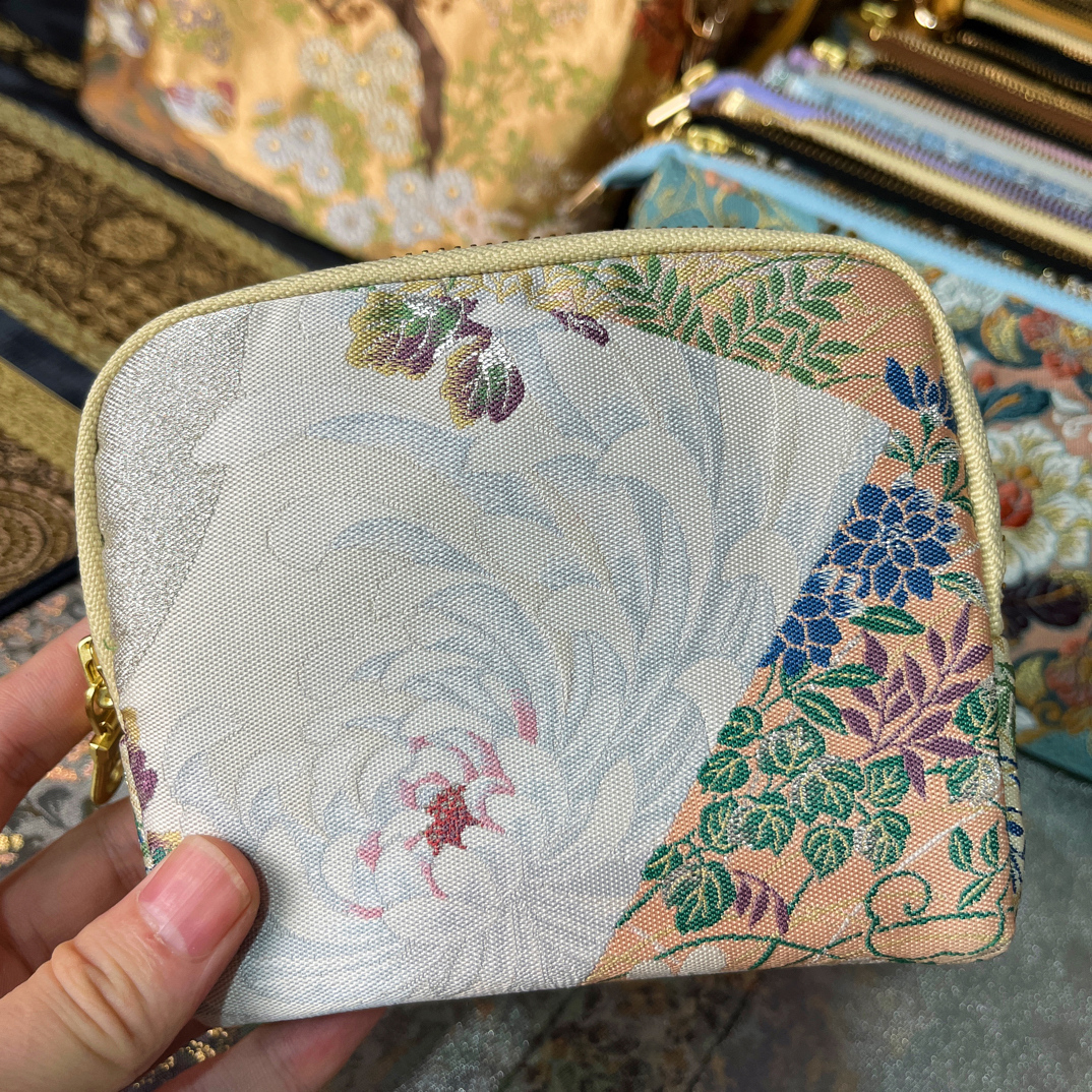 细密织龙爪菊文玩包 西阵织包包 新中式茶包袋收纳包 不退不换
