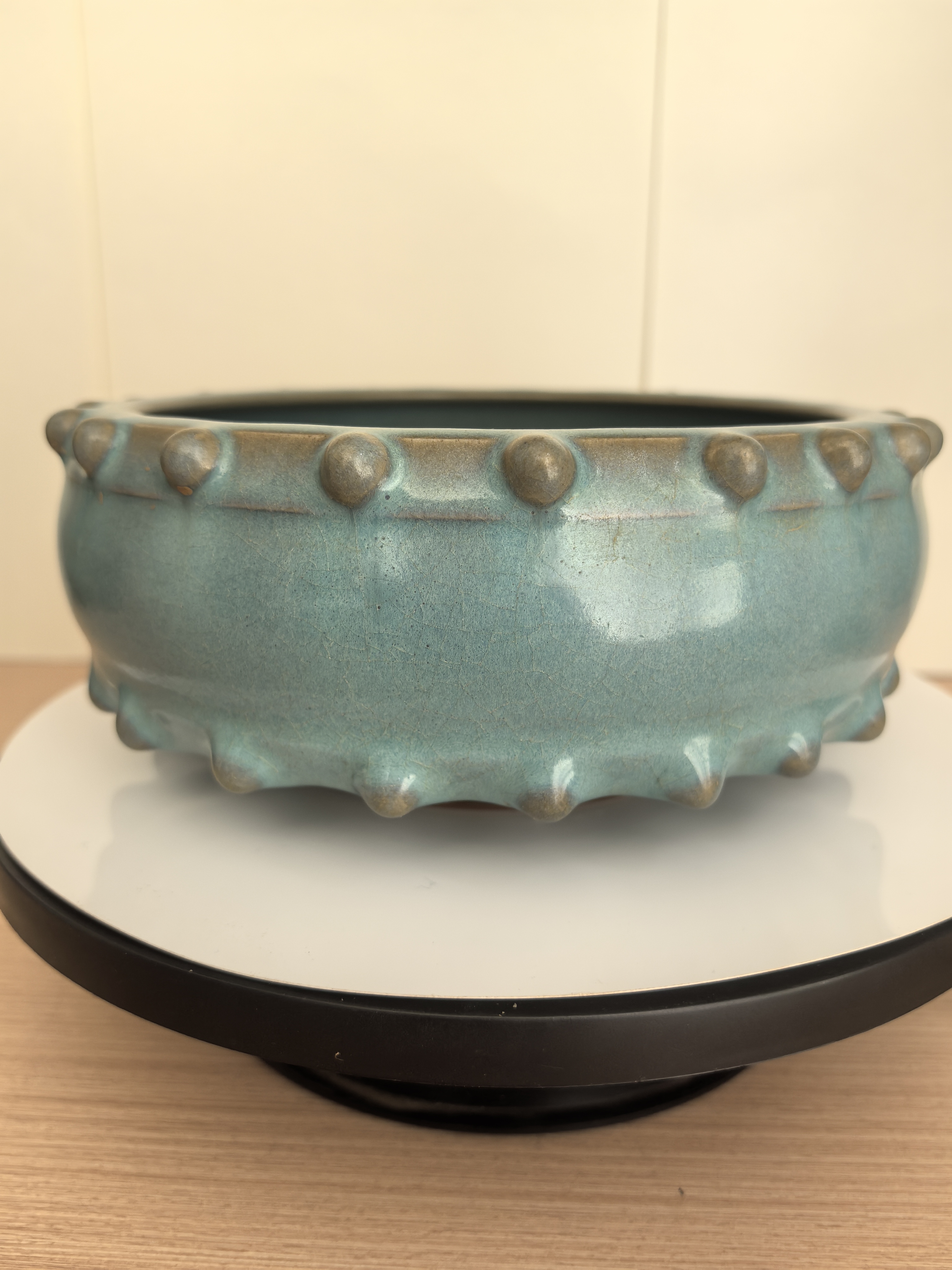 禹州钧窑，全品相陶瓷鼓钉洗