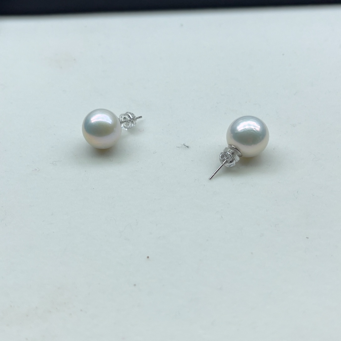 银S925镶嵌耳饰淡水珍珠