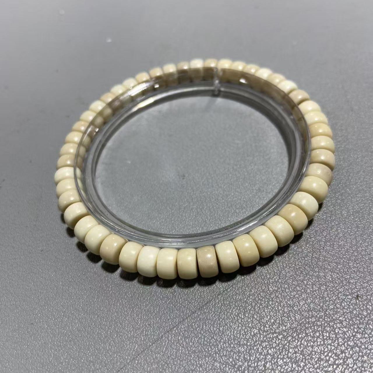 B146南椰子白玉菩提药片手串卡0.7海南陈籽老料