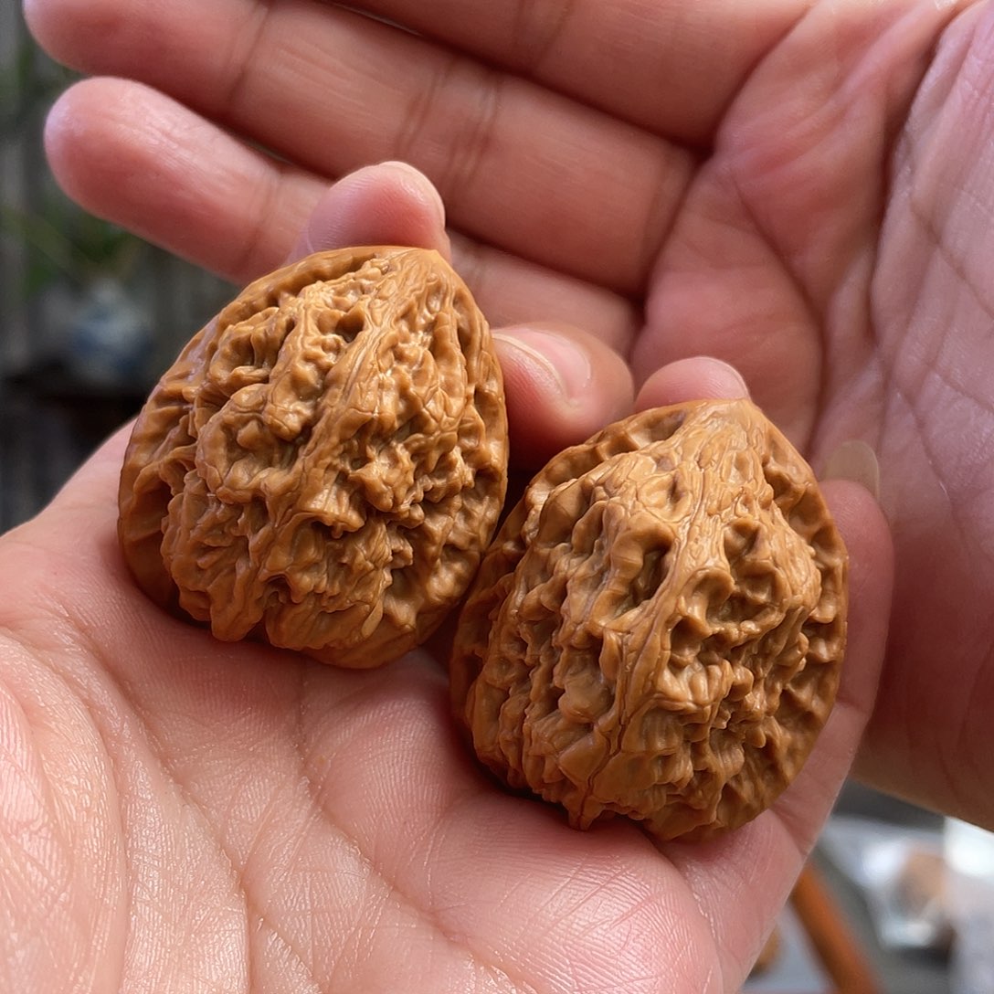 桃核把件34×35×41尺精修打底十三陵鸡心CN01207