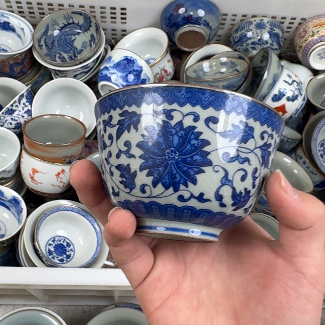 老陶泥缠枝莲大容量微瑕