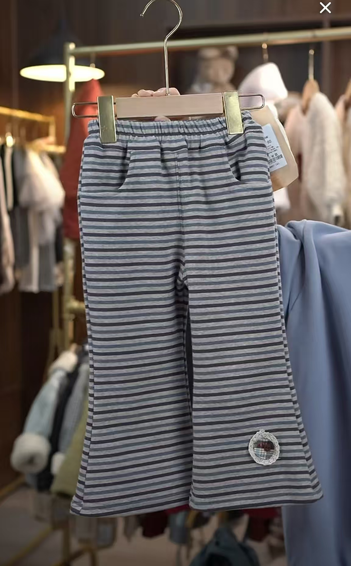 TF·25冬~条纹微喇针织裤521874(童装汉服）