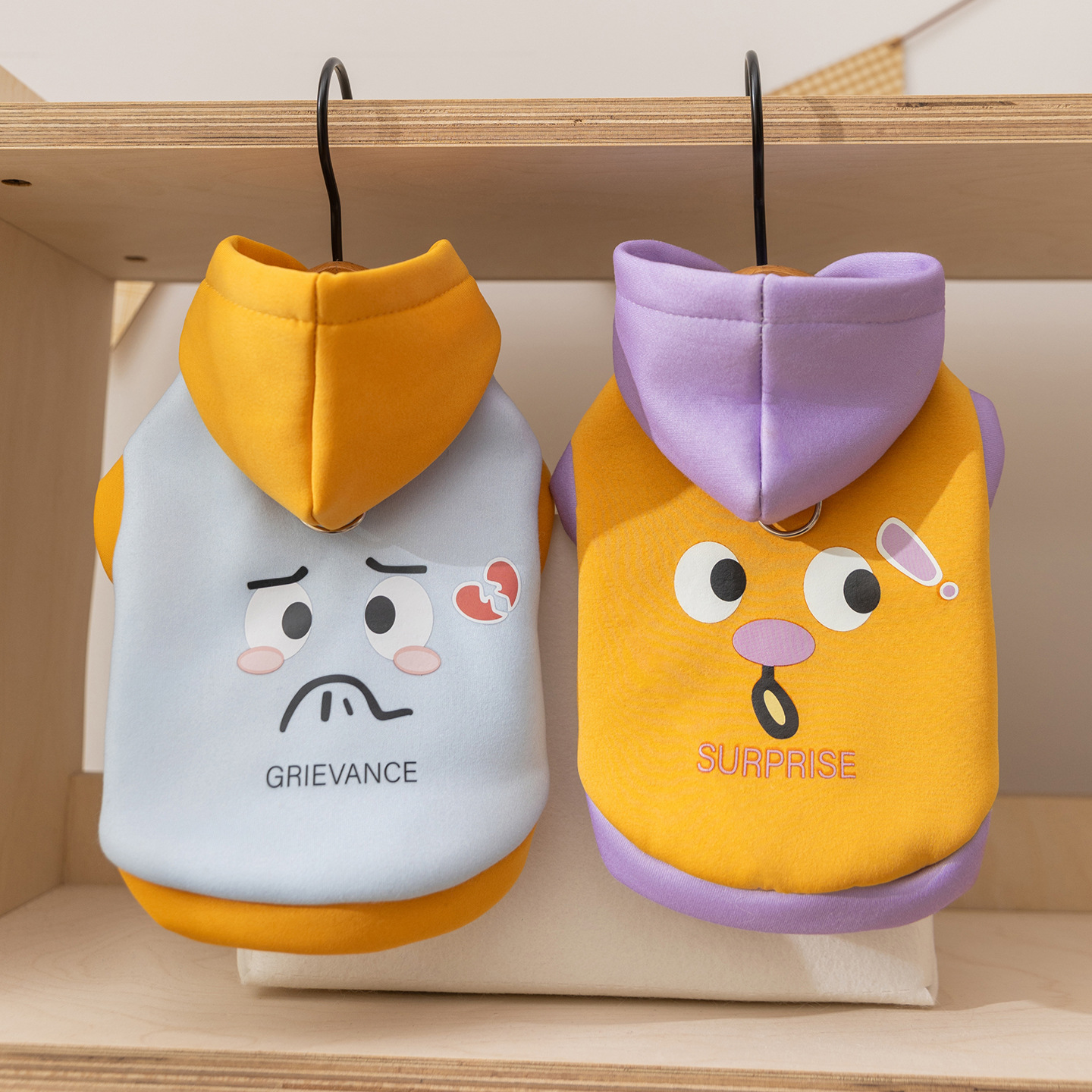 秋冬季保暖搞怪表情连帽卫衣