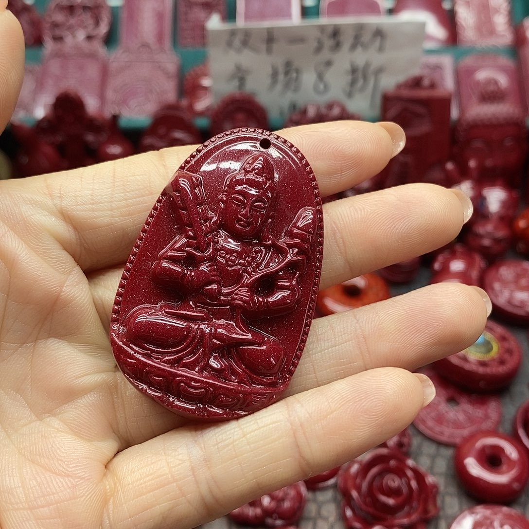 天然辰砂朱砂吊坠