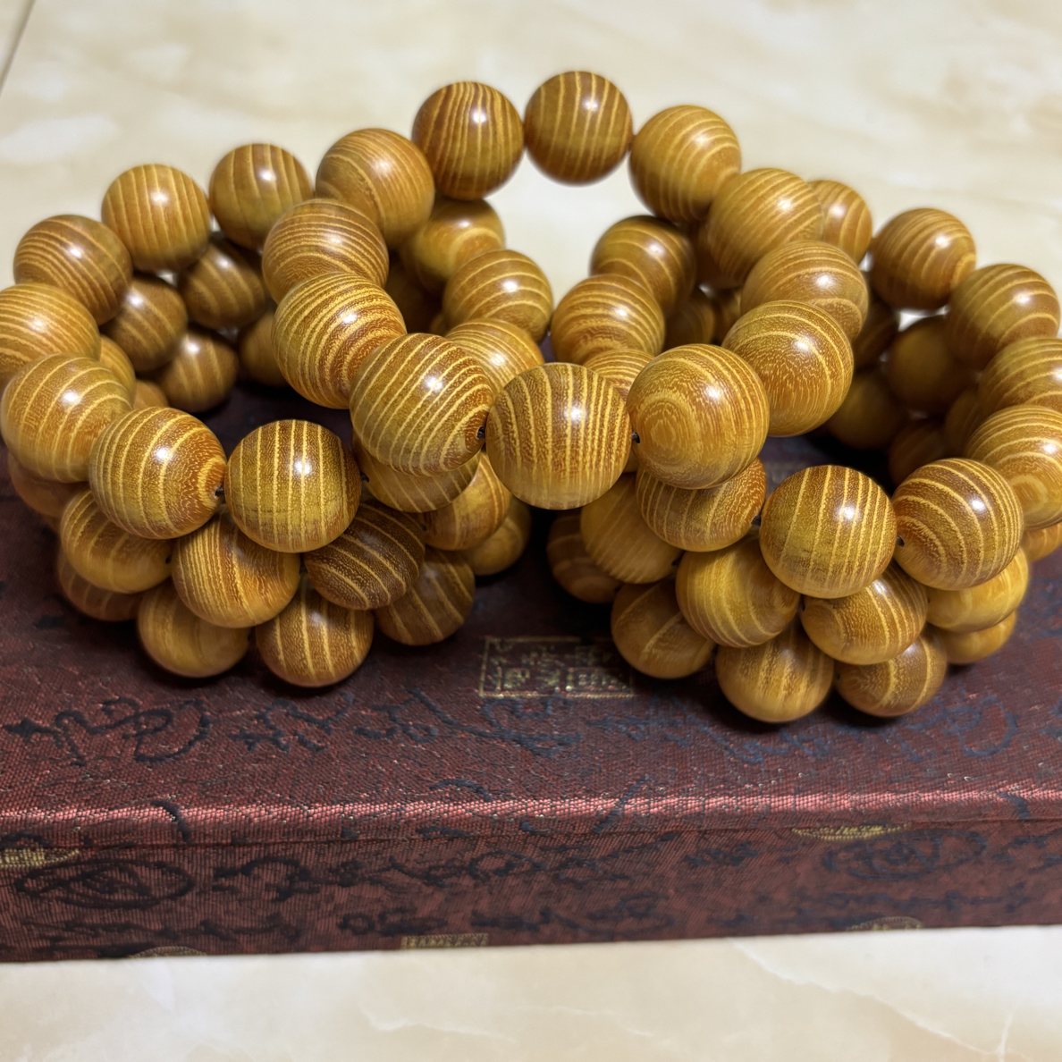 黄金柘木帝王木密纹2.0手串精工制作盘玩佩戴佳品
