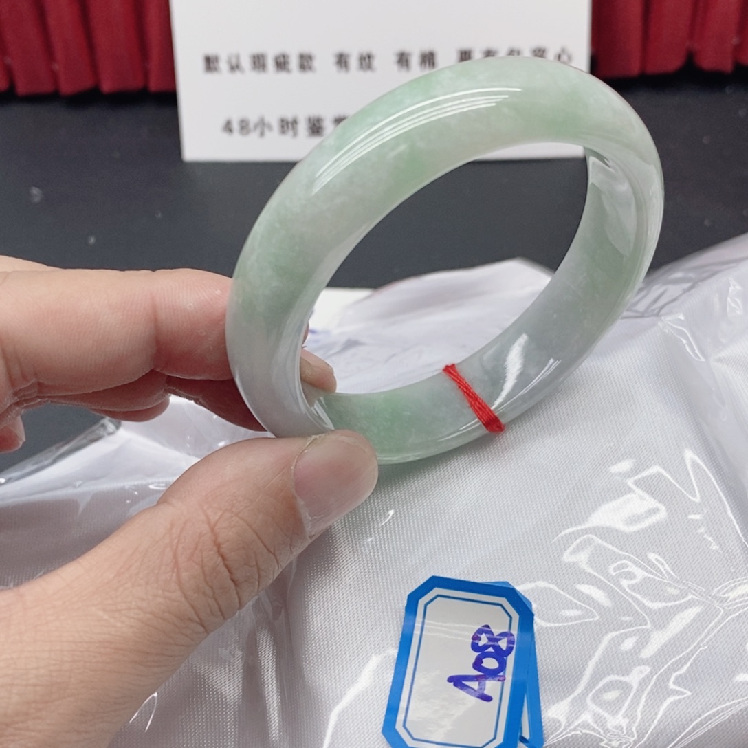 荔***甜硅化木未镶嵌手镯翡手镯A08