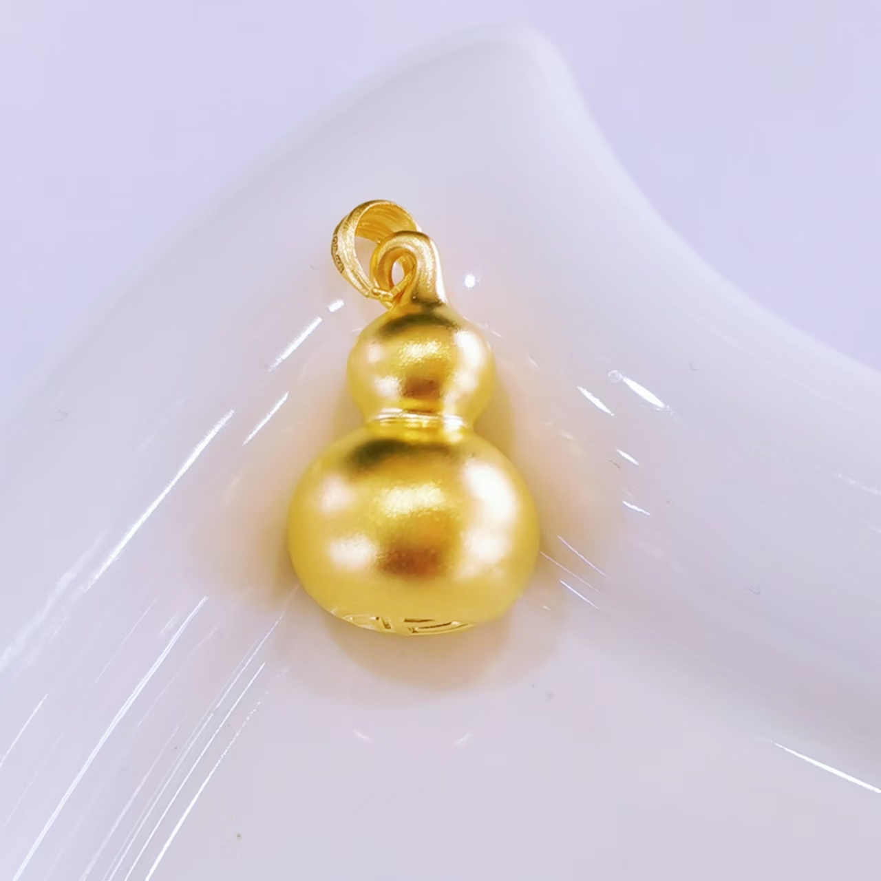 【富远黄金工厂店】足金3D硬金福字葫芦