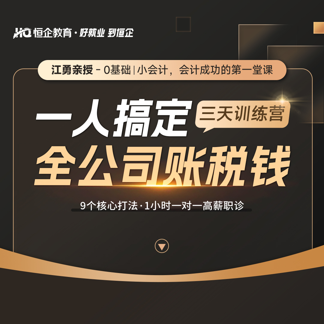 一人搞定全公司账税钱三天训练营【卢老师专属】