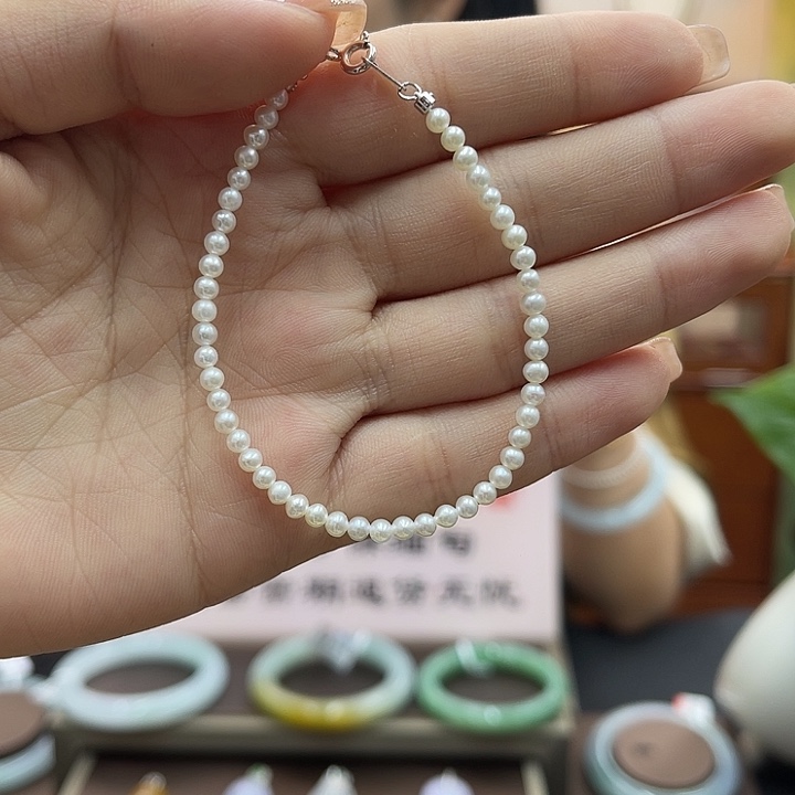 贝珠（仿珍珠）s925银珍珠手链