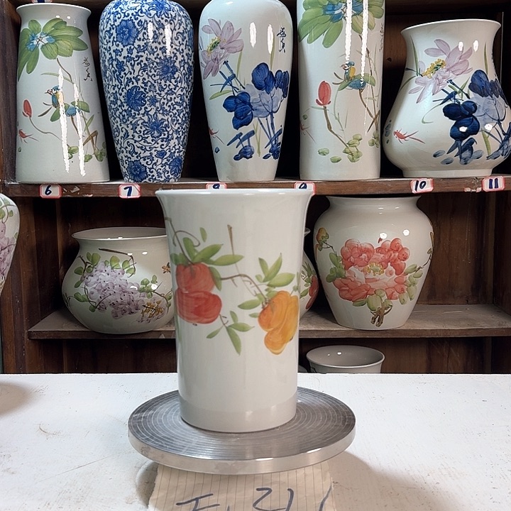 瓶兰花四字新款陶瓷