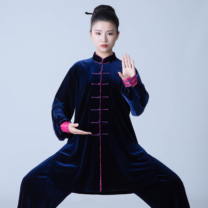御尊武当秋冬款太极服南韩绒保暖舒适休闲武术太极拳表演垂顺柔软