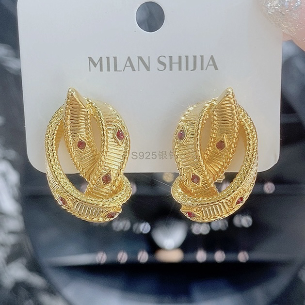 铜合金耳饰 简约复古宫廷原创设计耳饰女金色精致日韩耳环饰品