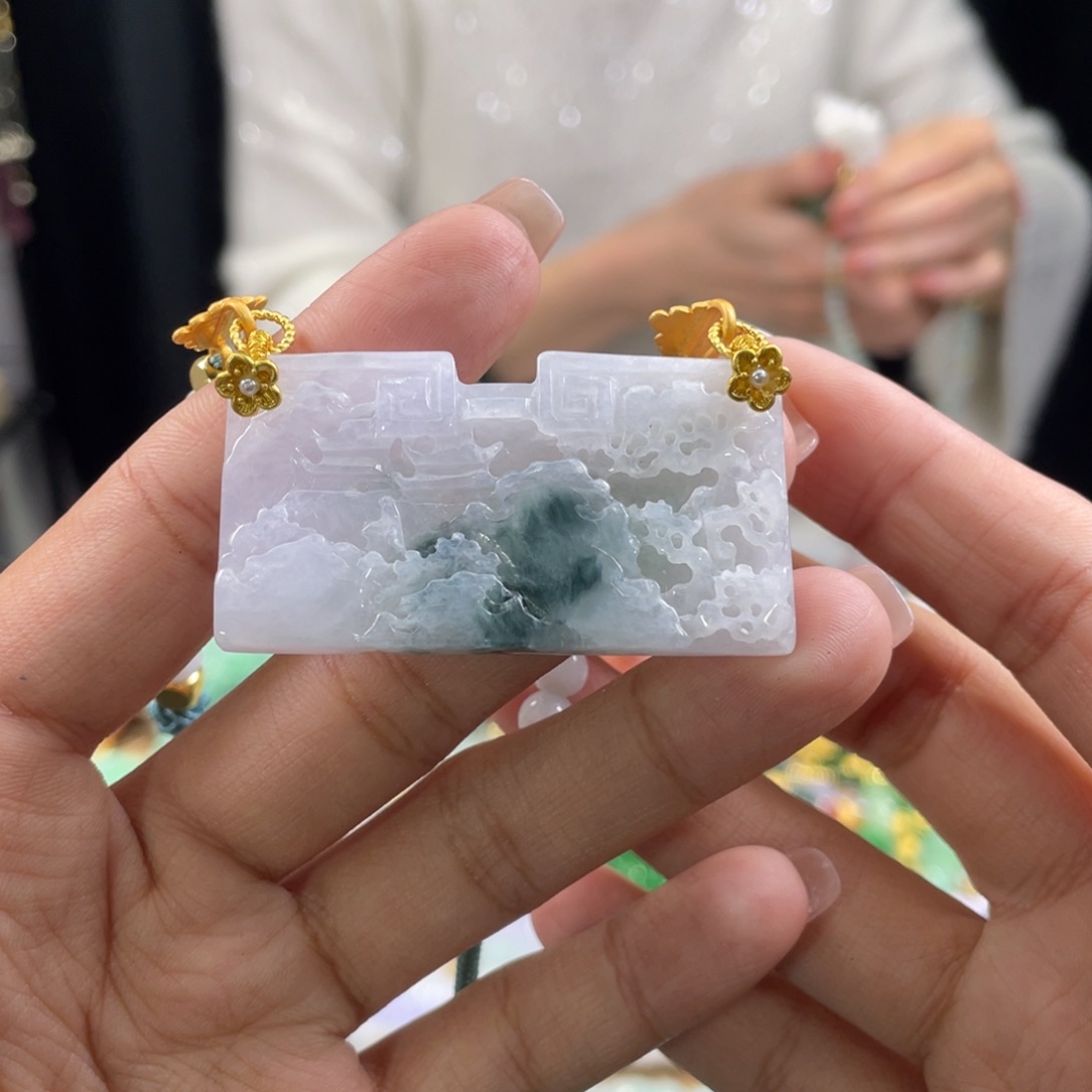 翡翠颈饰未镶嵌代编织