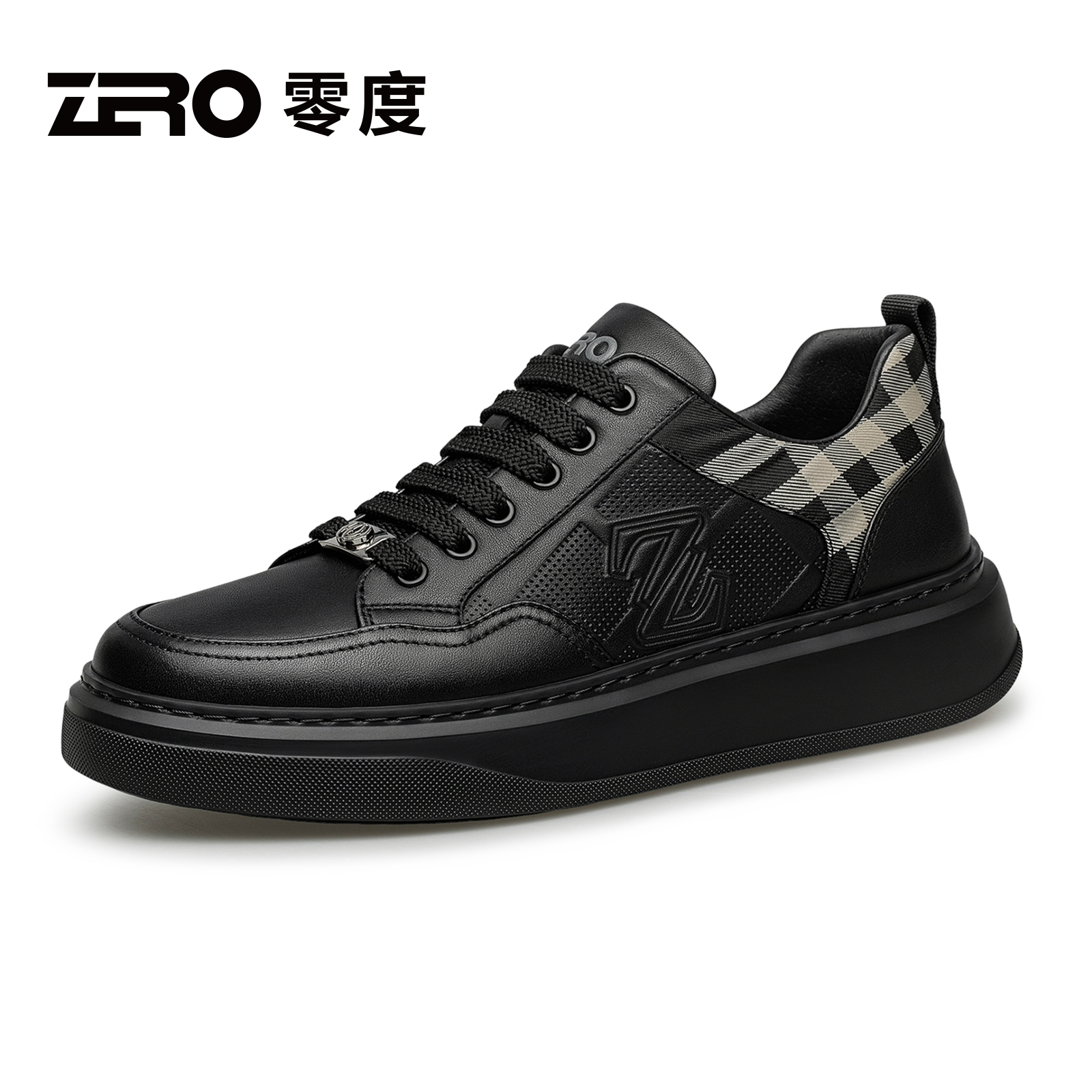 ZRO零度男鞋2025秋冬季新款高端真皮小白鞋男士厚底增高休闲板鞋