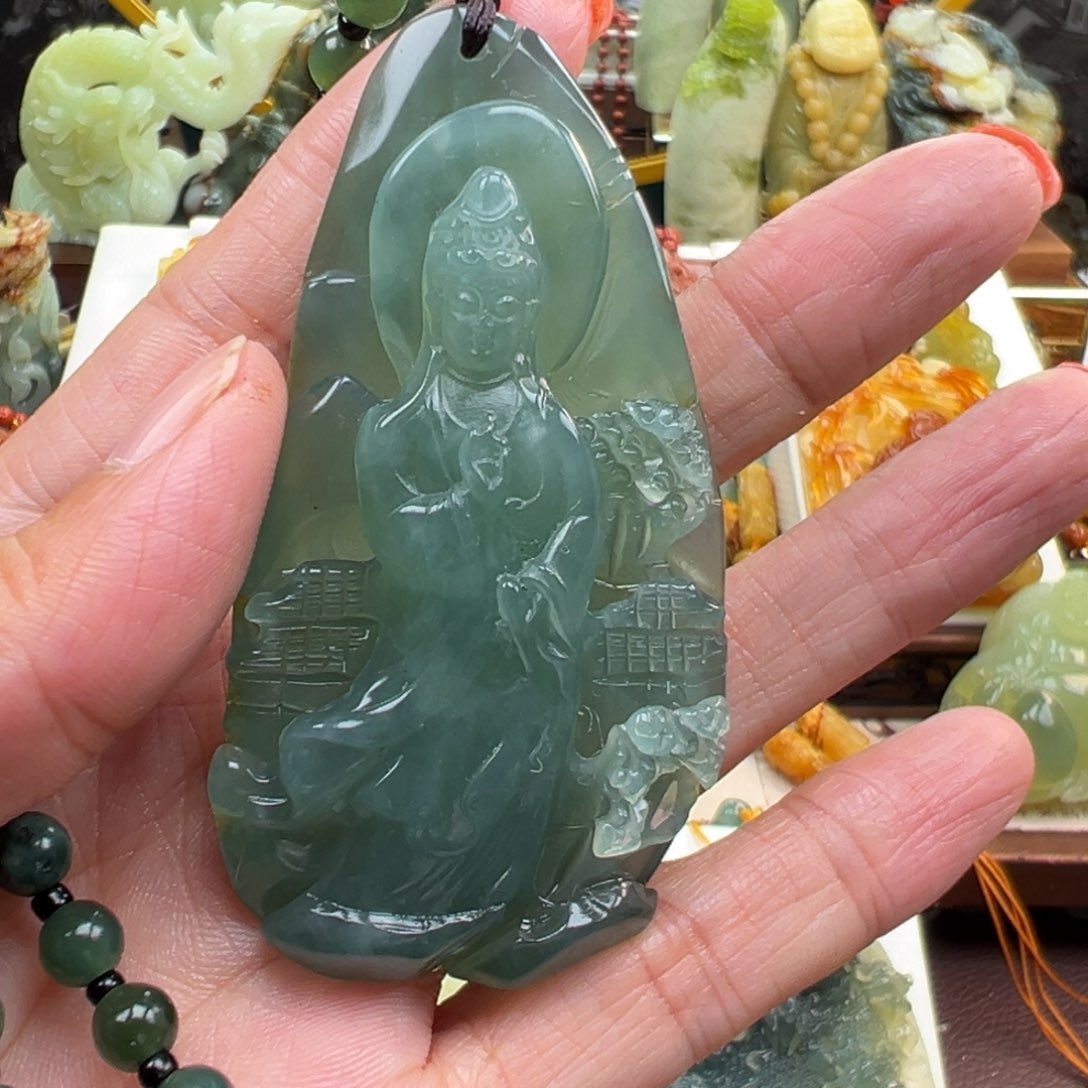 岫玉未镶嵌挂件挂件