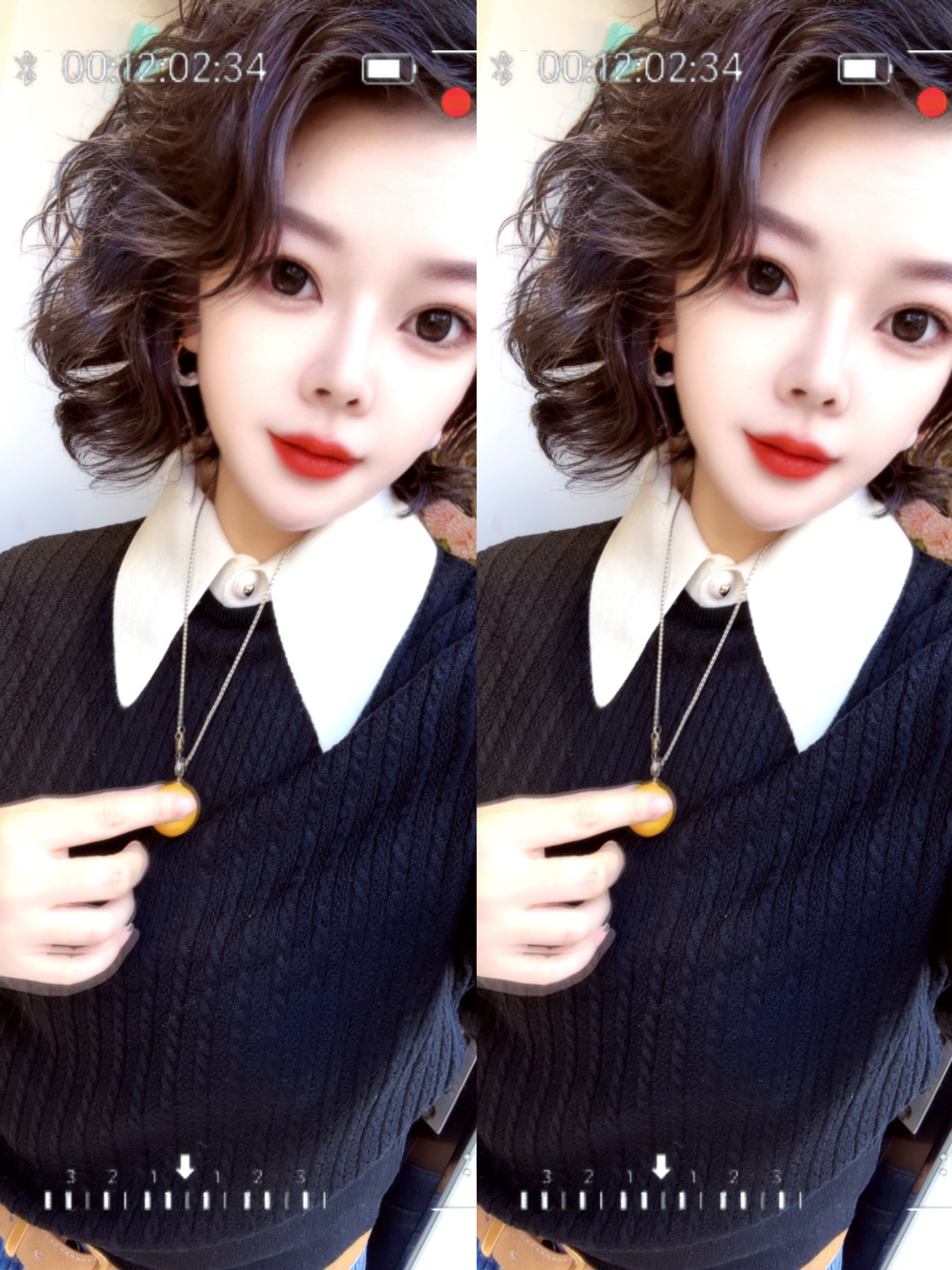 【小韩家】欧货25冬季百搭假两件麻花辫针织打底衫显瘦上衣