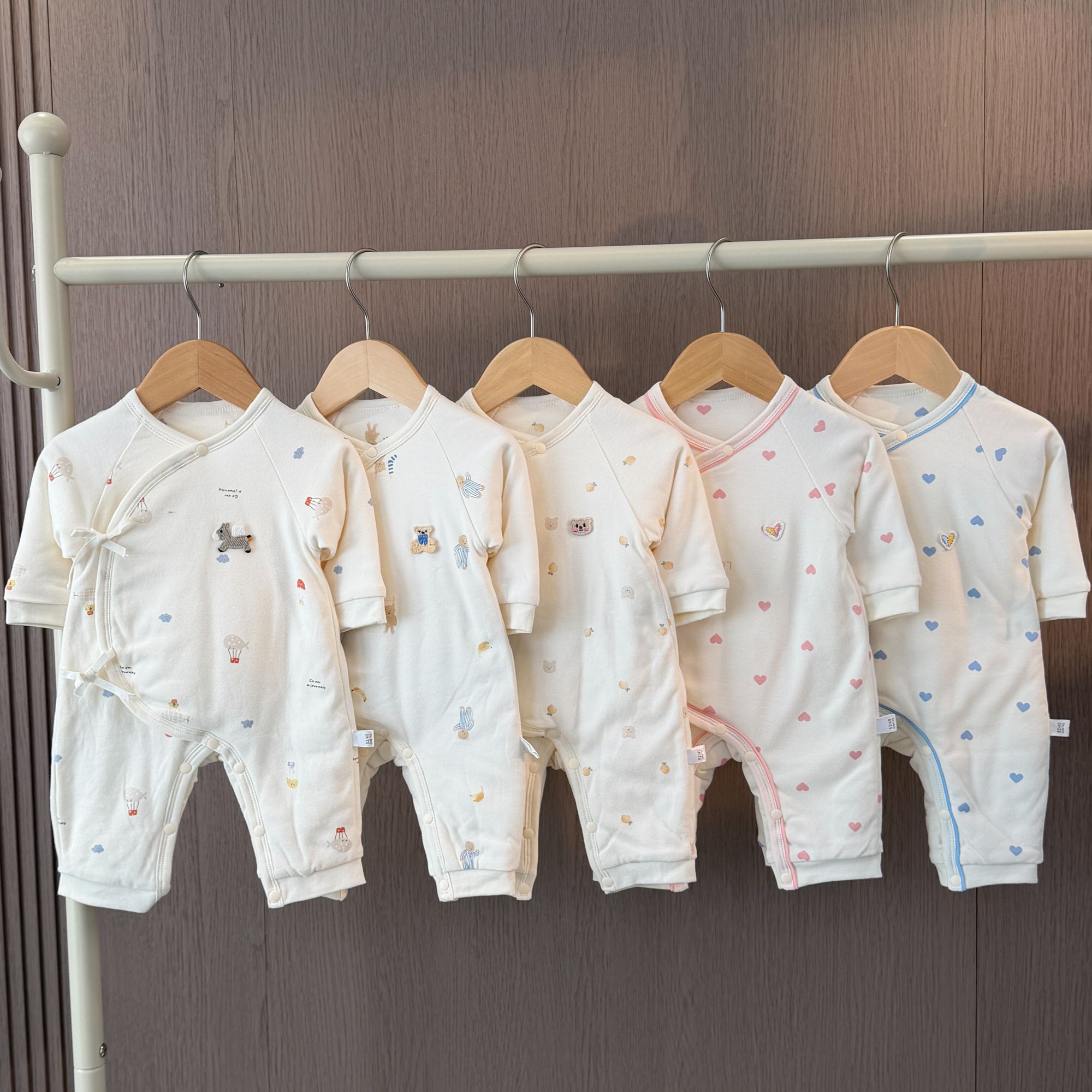 秋冬婴儿夹棉连体衣60g薄棉婴幼儿哈衣爬服加厚0-12月宝宝新生儿