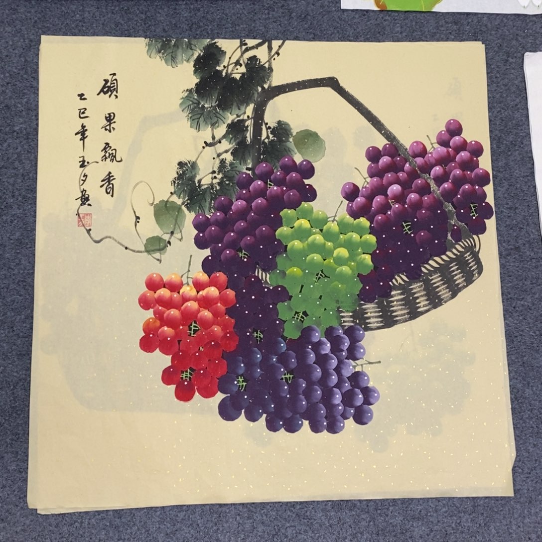 国画尺寸68✖️68精品手绘斗方