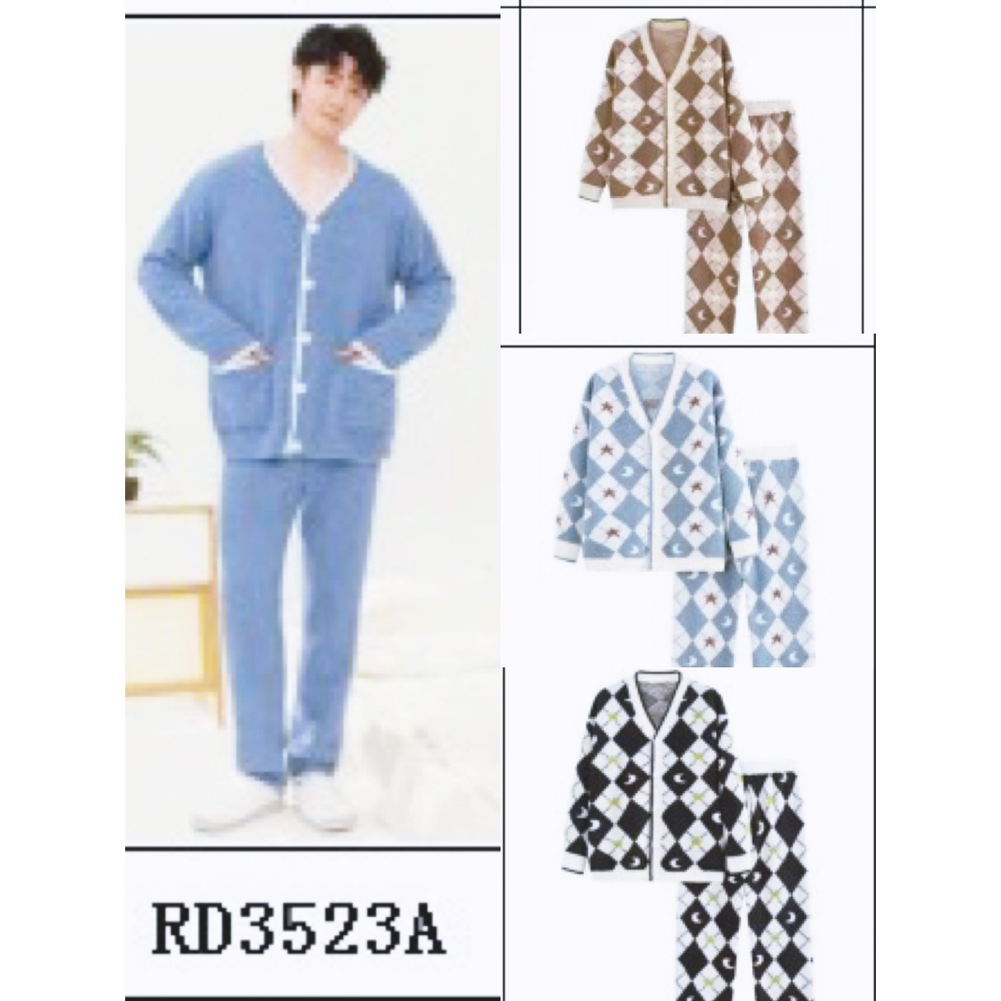 18-男士冬季开衫软绵绵可家居可外穿套装