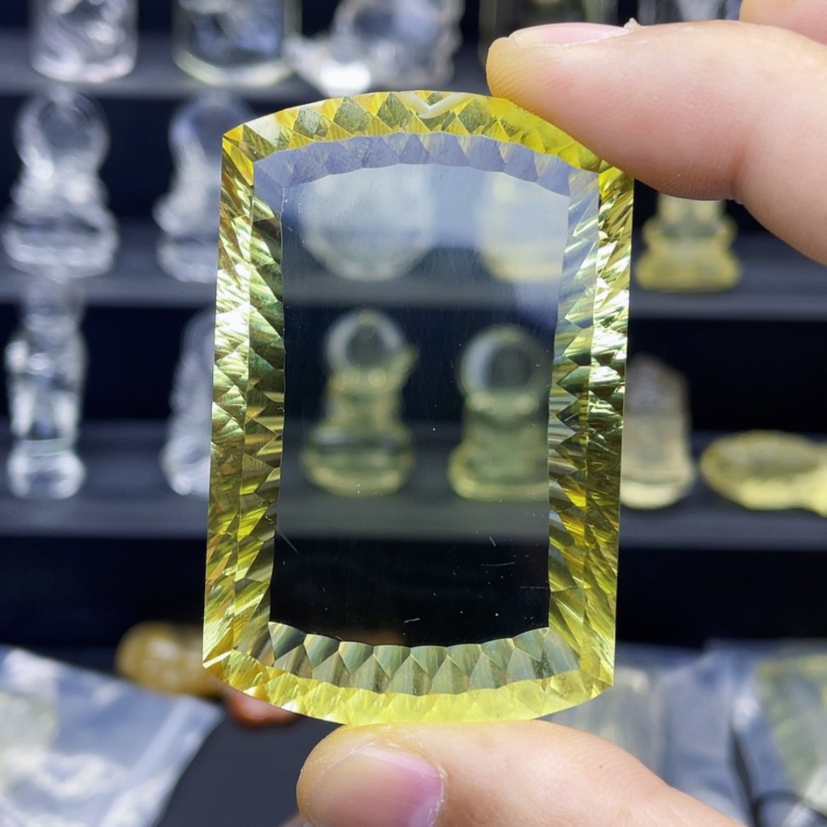 【闪购商品】水晶颈饰未镶嵌黄水晶千禧面平安无事牌吊坠