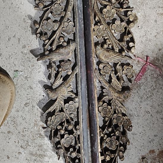 红***说香榧木手工人物木雕花板