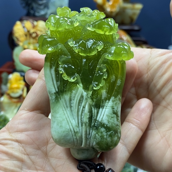 未镶嵌蛇纹石玉珠宝奇石艮*道