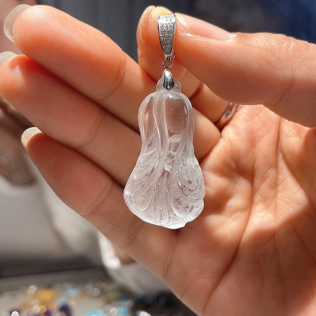 银S925镶嵌颈饰水晶大气款