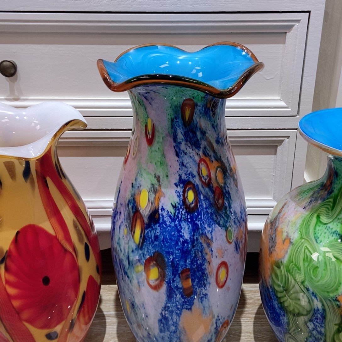 琉璃手工艺品精品大花瓶