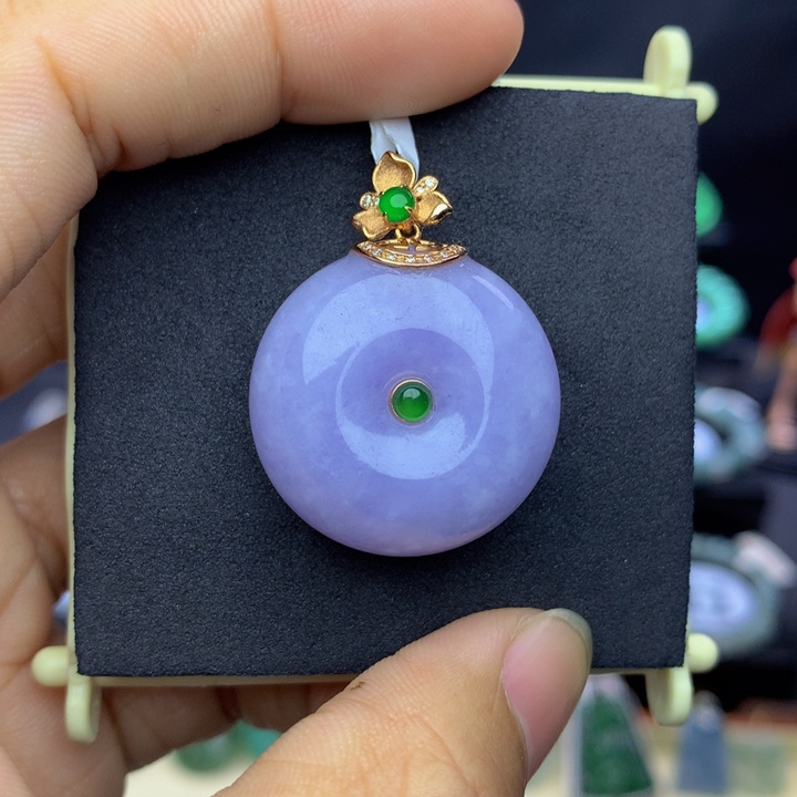 翡翠手链18K金镶嵌星*翡翠