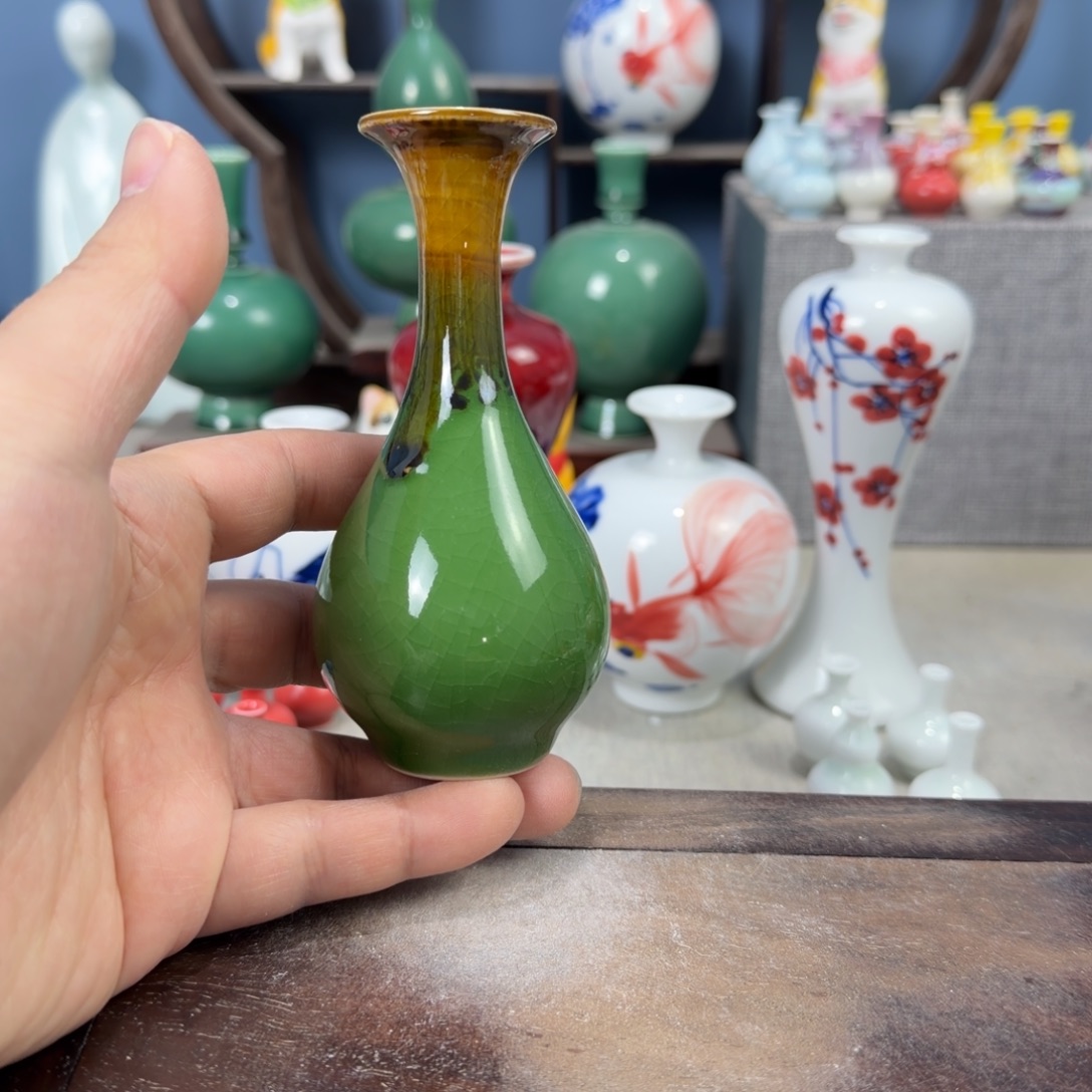 陶瓷手工小花器摆件