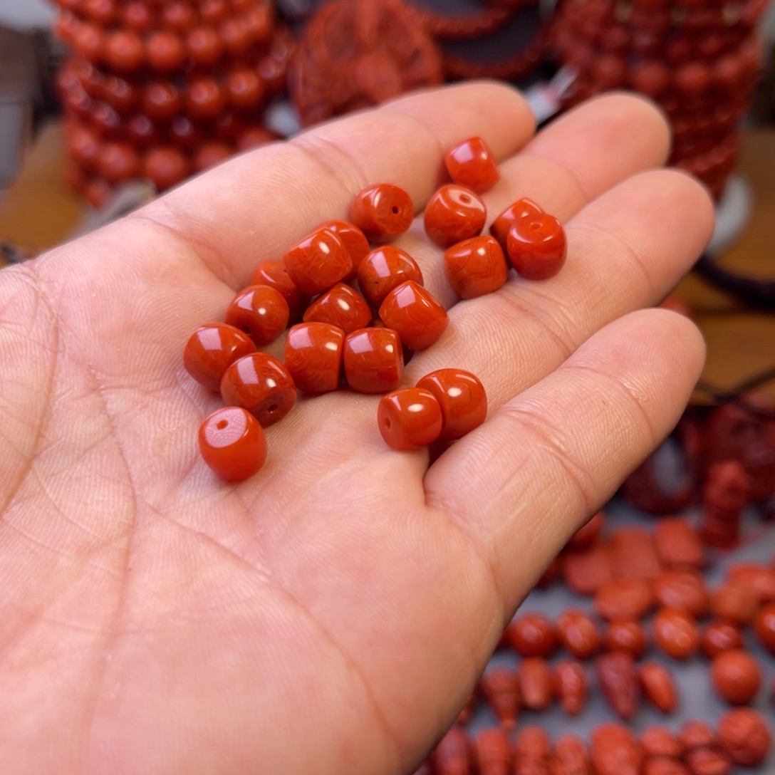 南红玛瑙未镶嵌川料精工直切单珠卡8➕多样性发货其中一件