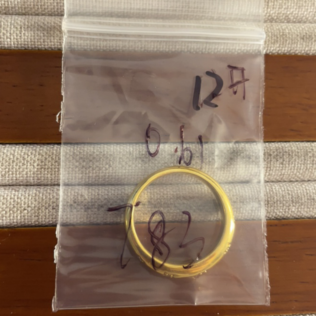 克重0.61 12号 星芒泥鳅背6D戒指 足金999