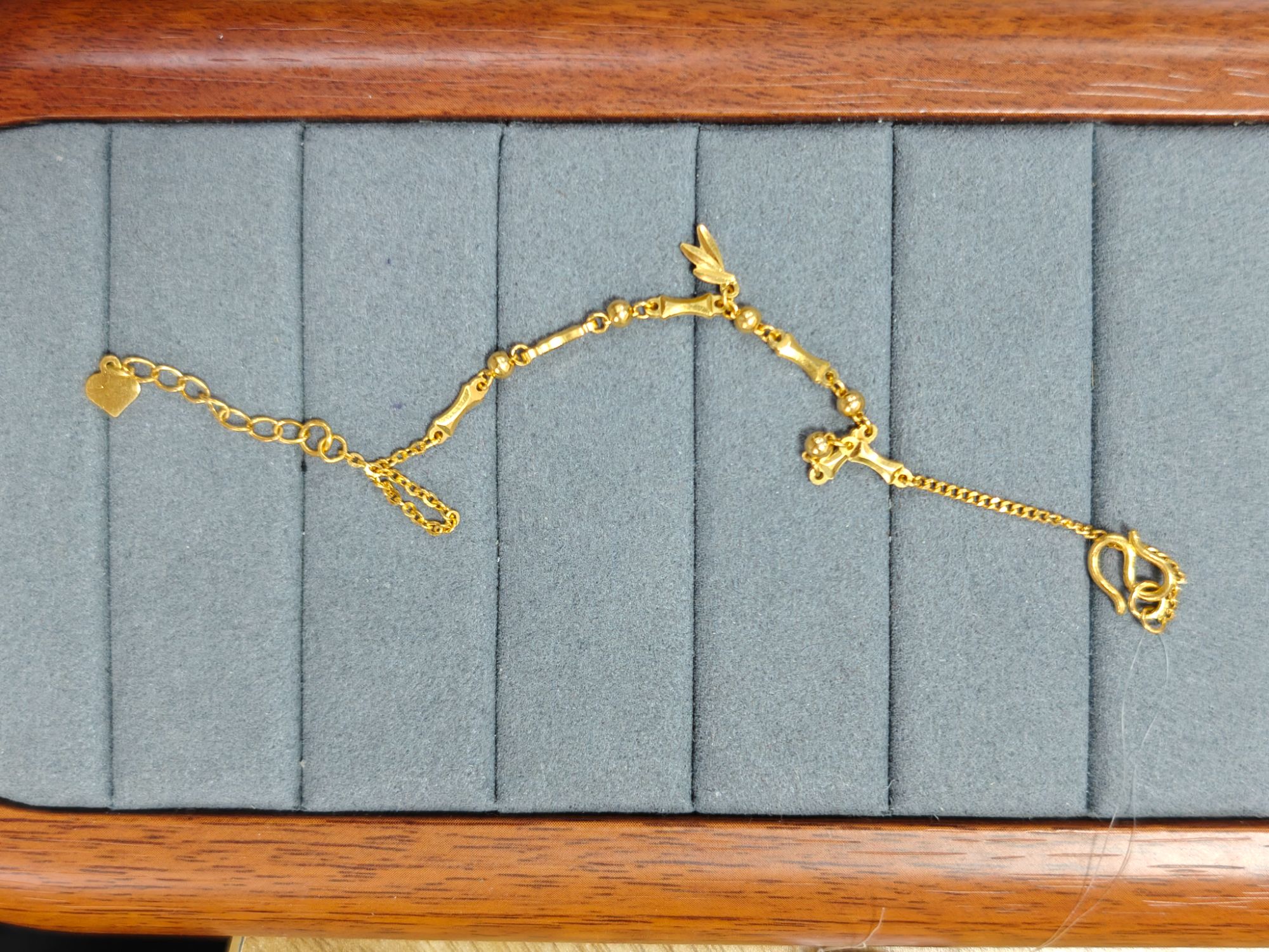 【周老板】足金竹节手链