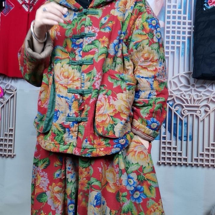 做旧黄花棉衣+棉裤小码