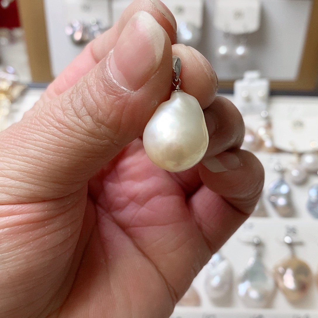 淡水珍珠颈饰银S925镶嵌?**?