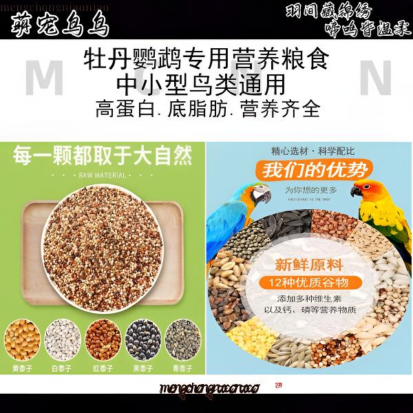虎皮牡丹鹦鹉饲料粮带壳通用混合谷子虎皮牡丹鹦鹉会说话的活体
