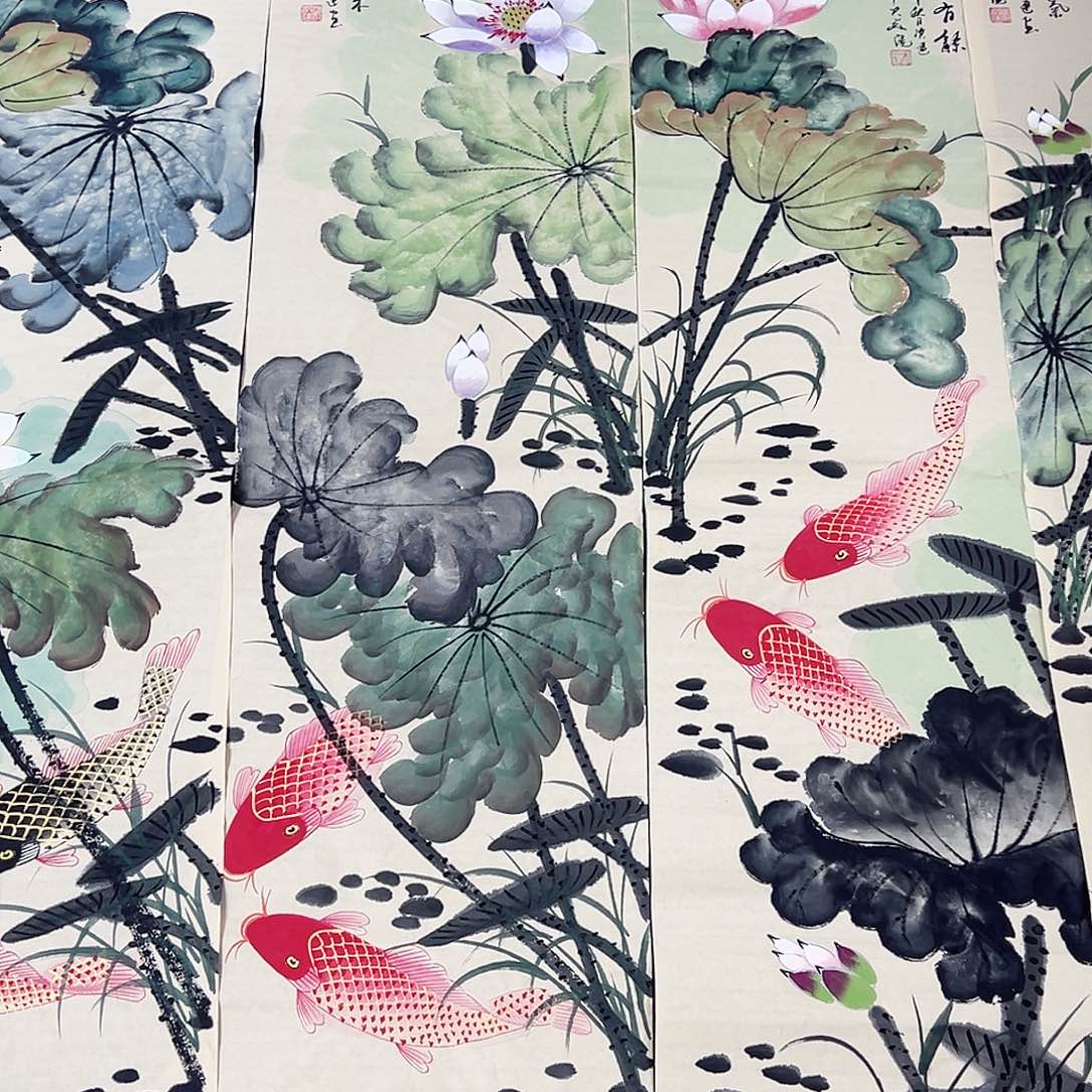 国画事事顺心如意万事