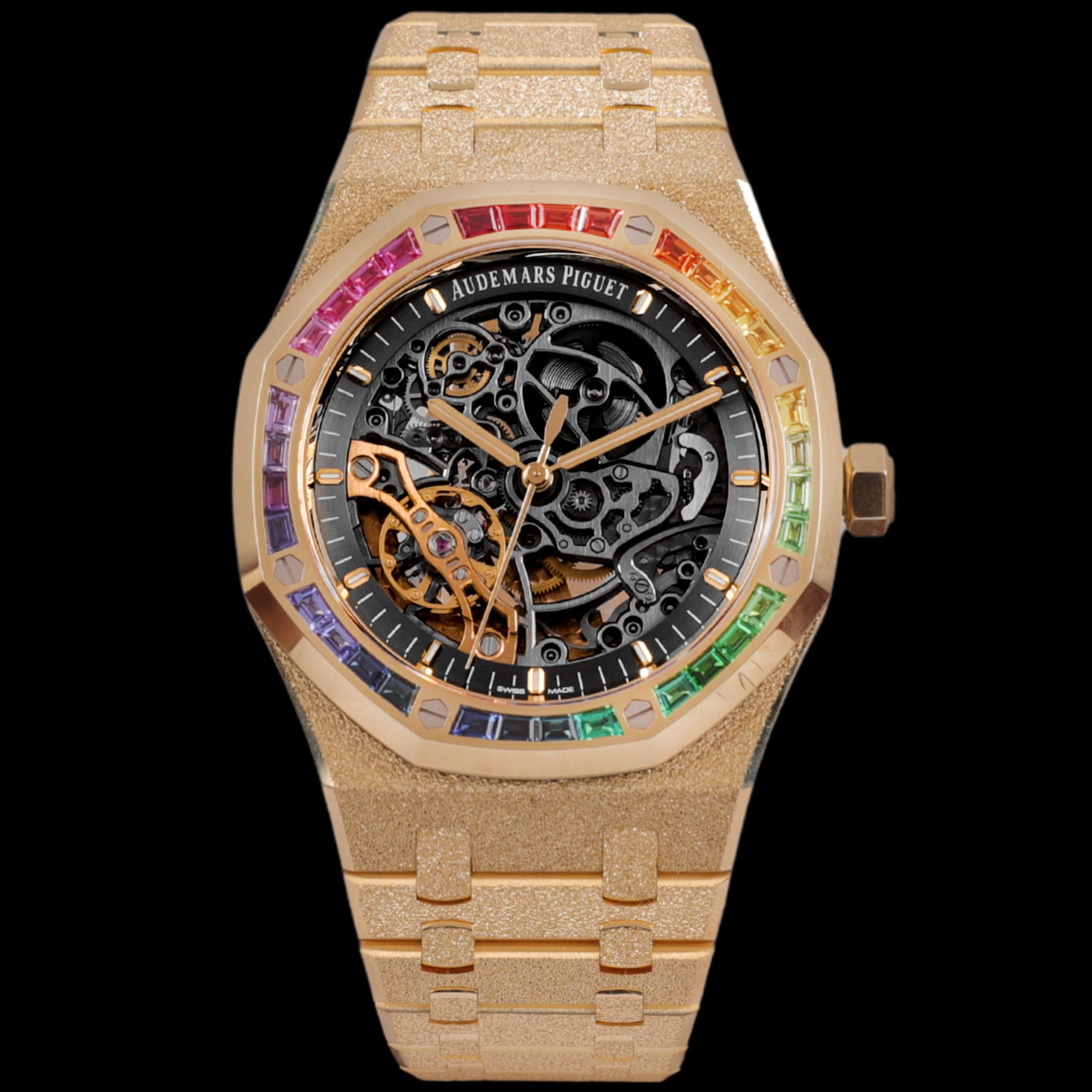 未使用 Audemars Piguet/爱彼 童/镂空双摆轮15412/22未使用/41mm