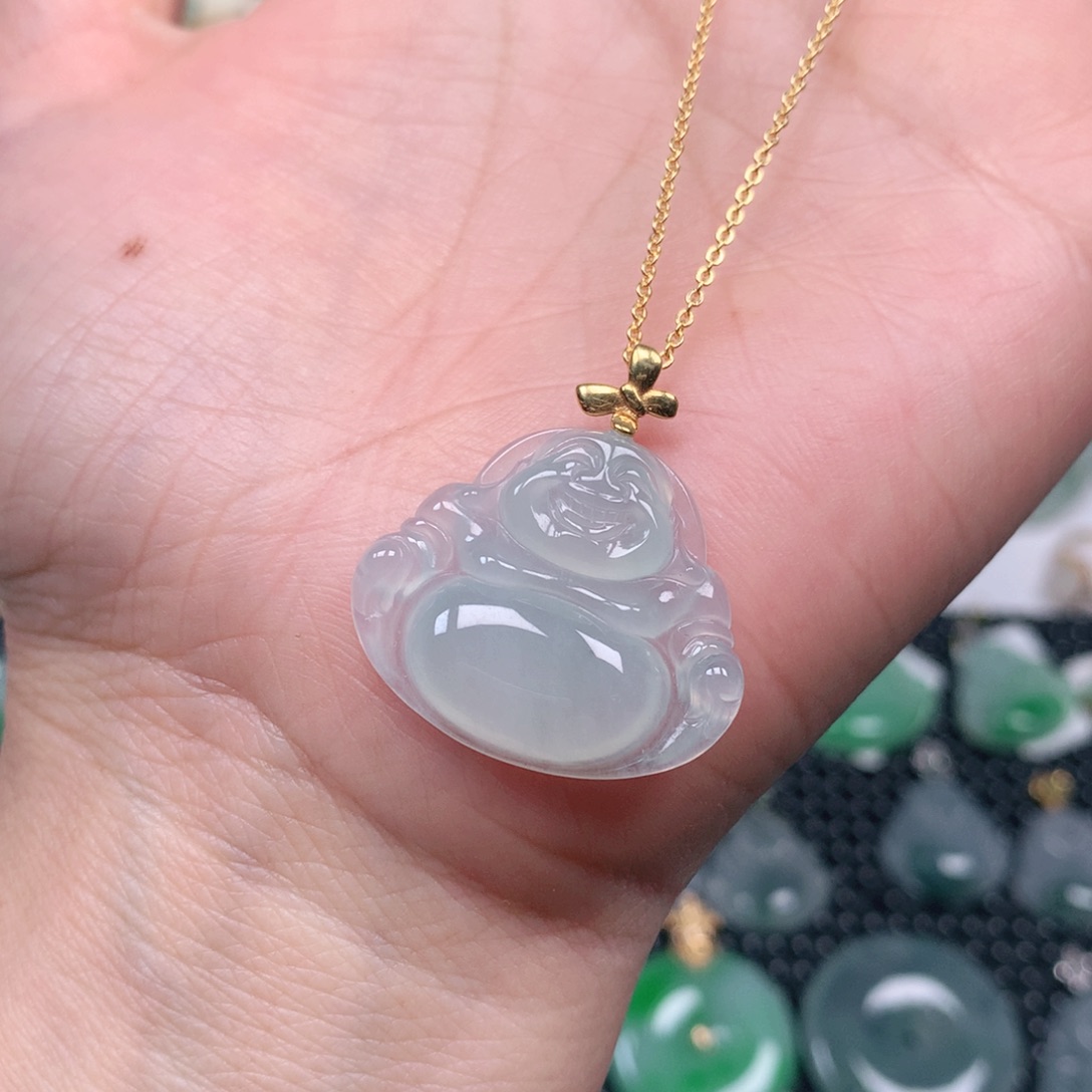 【闪购商品】翡翠吊坠(不含链)18K金镶嵌