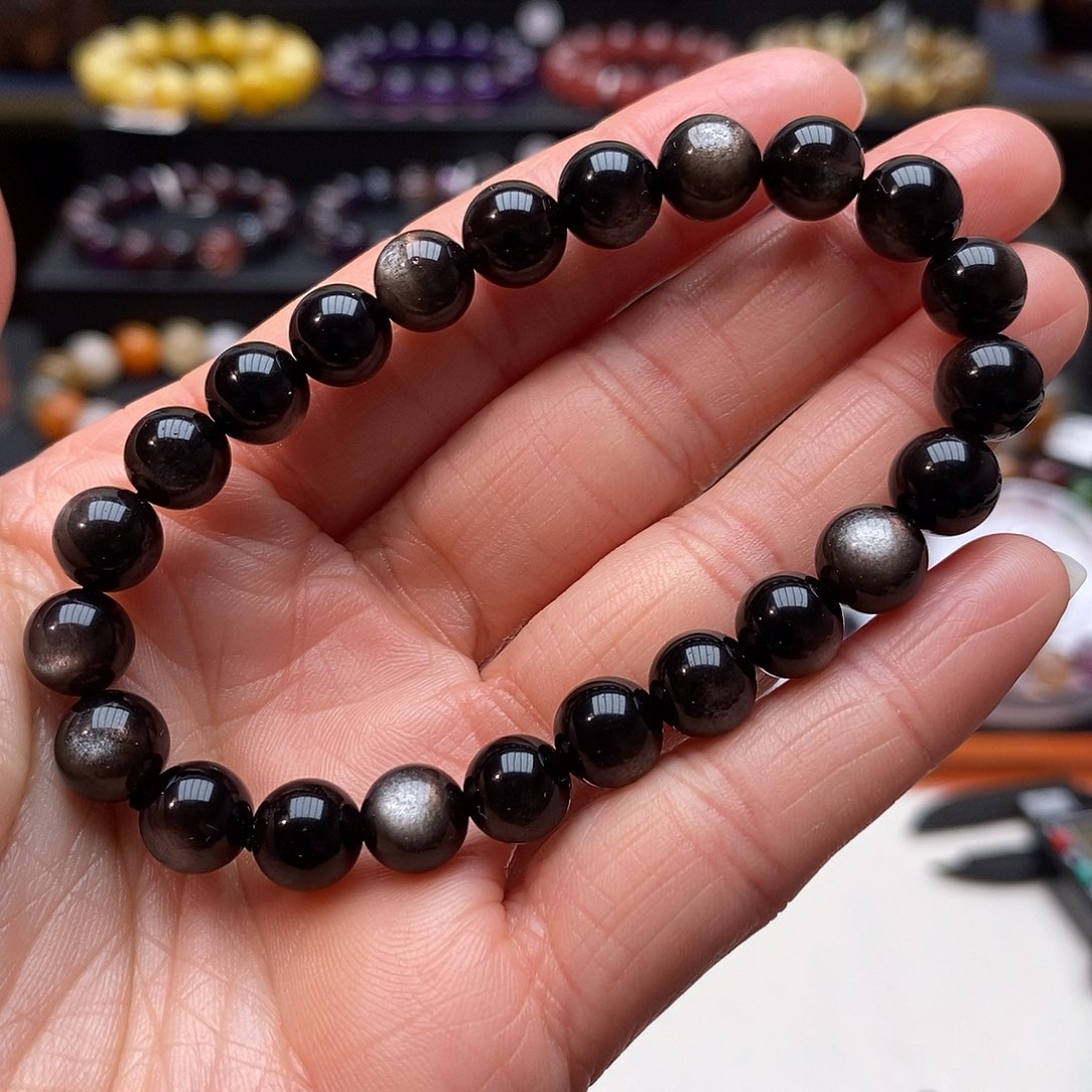 黑曜岩手链未镶嵌T****3