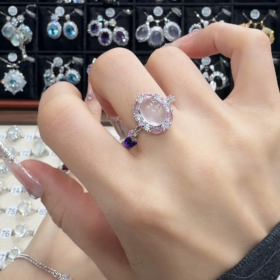 小***璟银S925镶嵌芙蓉石戒指