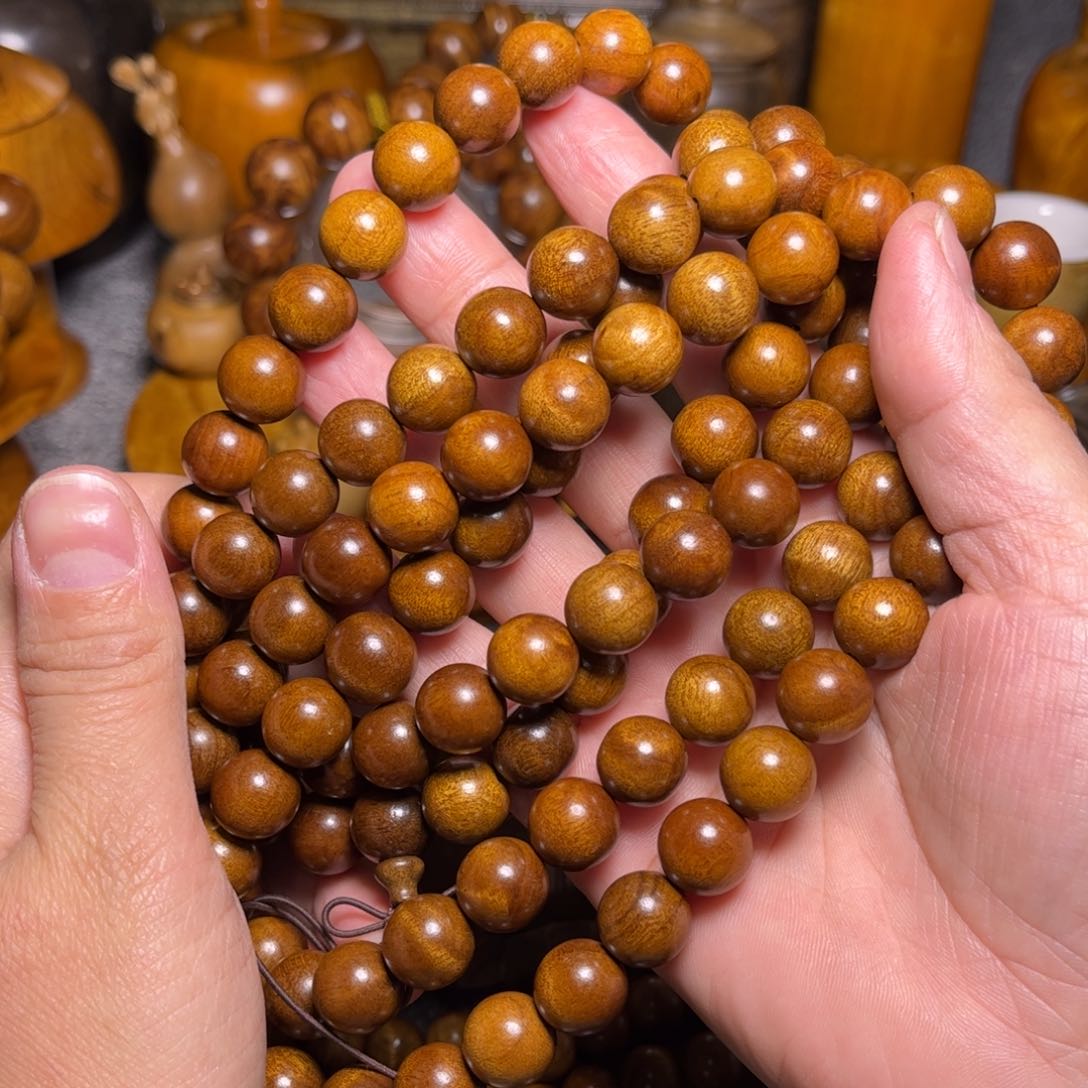金丝楠枯木佛珠1.2小叶