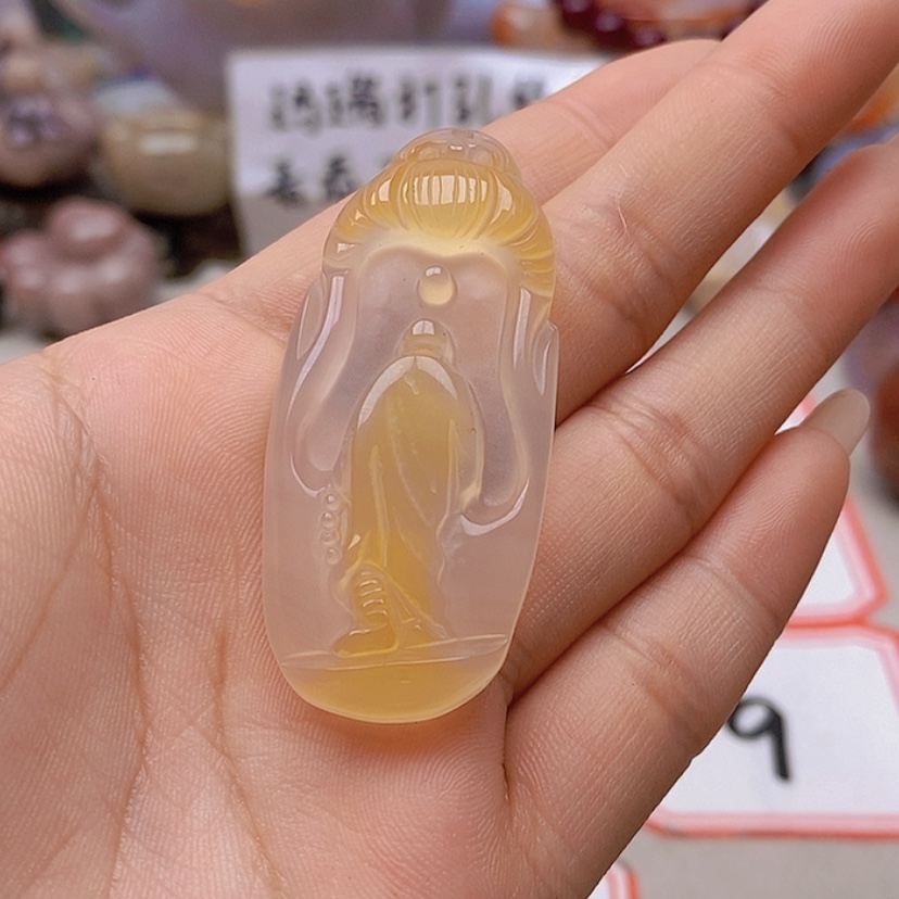 【闪购商品】未镶嵌玛瑙/玉髓珠宝半成品青*